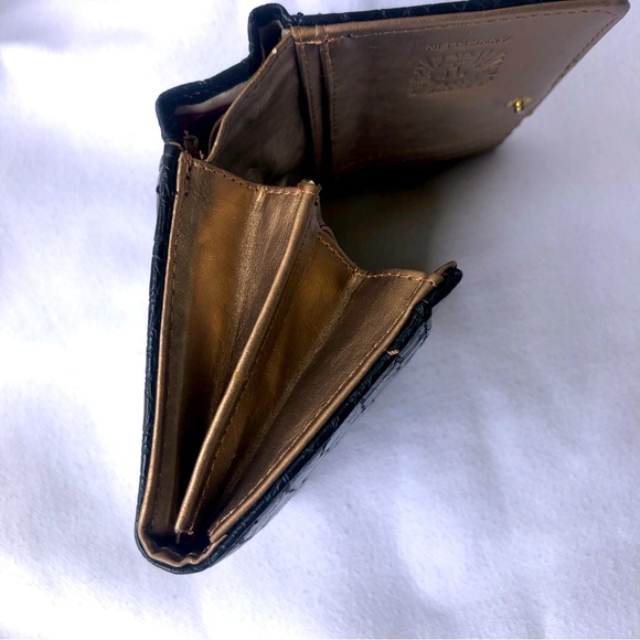 ANNE KLEIN BLACK Croc Embossed Wallet New NWOT - Picture 5 of 10